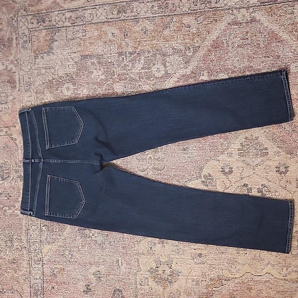 Rag & Bone High Rise Slim Straight Leg Jeans in Dark Paz - Picture 8 of 10